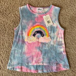 Lola + The Boys Pastel Tie-Dye Rainbow Tank Top